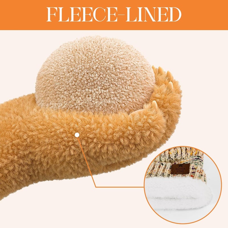 Durio Womens Knit Beanie Winter Thick Solid Fleece Lined Beanie Hats for Women Men Unisex Warm Skiing Beanies - Image 3